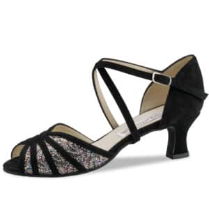 Ellie, chaussure de danse, brocade / daim – multicolore / noir "Werner Kern"